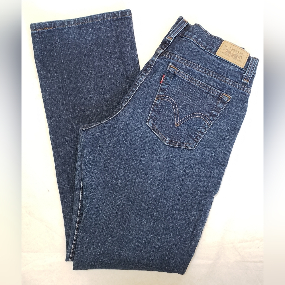 Levi's Dark Wash Blue Denim Relaxed Boot Cut 550 Jeans Women's Size 8 M